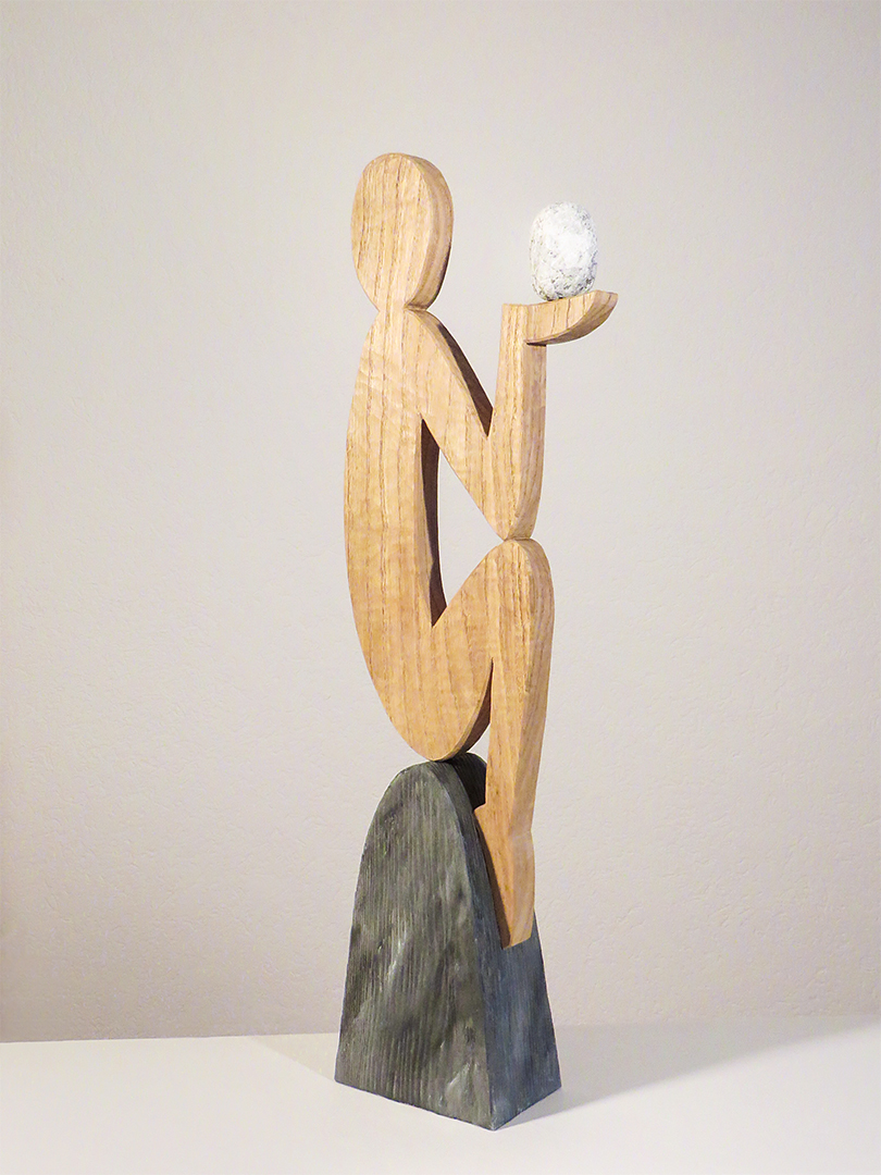 Skulptur aus Holz und Stein Thomas Moser