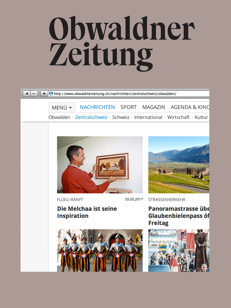 Obwaldner Zeitung Marion Wannemacher Flüeli-Ranft Die Melchaa ist seine Inspiration