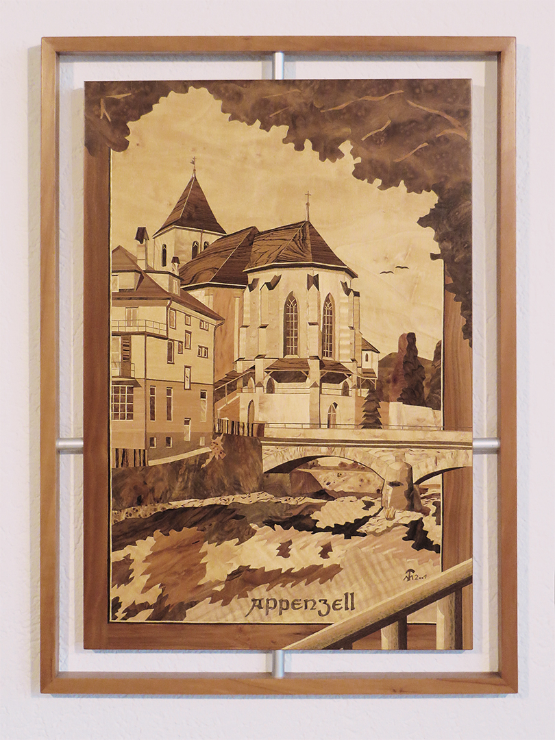 Bild Pfarrkirche St. Mauritius Appenzell Intarsie Thomas Moser Bild Pfarrkirche St. Mauritius Appenzell Intarsie Thomas Moser